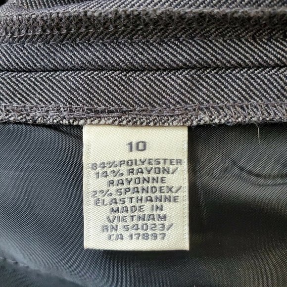 Old Navy Trouser Pants Wide Leg Grey Pinstripe Mid Rise Stretch 10 x 33‎ - Picture 12 of 12